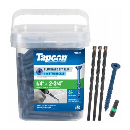 Itw Tapcon Masonry Screw, Climaseal Coated 28585